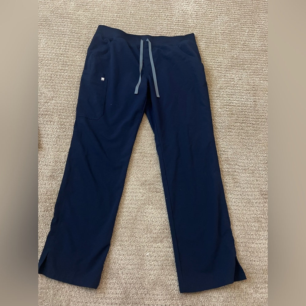FIGS Womens Navy Kade Straight-Leg Scrub Pant